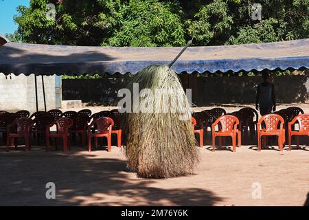 Kumpo danza con maschere in Senegal, Africa occidentale Foto Stock