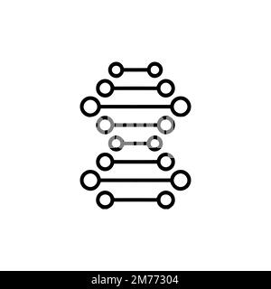 Icona DNA Science Glyph. Semplice stile analisi genetica ospedale grande vendita poster simbolo sfondo. Elemento di design del logo del marchio dell'ospedale di analisi di generazione. Illustrazione Vettoriale