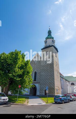 Bruntal (Freudenthal): Chiesa dell'Assunzione della Vergine Maria in , Moravskoslezsky, Regione Moravo-Slesia, Regione Mährisch-schlesische, Ceco Foto Stock