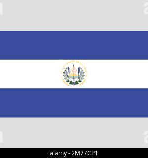 Stock Vector Flag di El Salvador - dimensioni corrette Illustrazione Vettoriale
