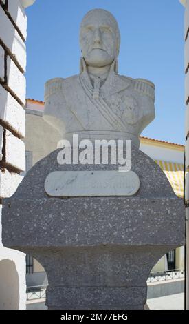 La Albuera, Spagna - 12th giugno 2021: Monumento al generale Castanos, comandante dell'esercito spagnolo nella battaglia di la Albuera, 1811. Badajoz, Spagna Foto Stock