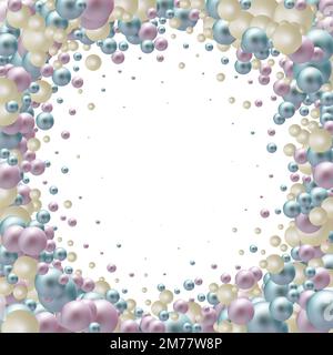 Splendido sfondo con perle di madreperla. Foto Stock