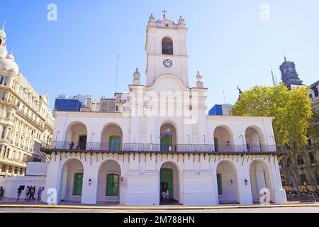 Il Cabildo, un ex comune durante l'era coloniale e ora utilizzato per il servizio pubblico, Buenos Aires, Argentina, Sud America Foto Stock