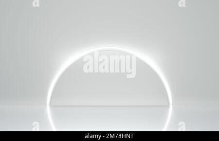 Semplice sfondo bianco 3D. Presentazione del display del prodotto. illustrazione 3d Foto Stock