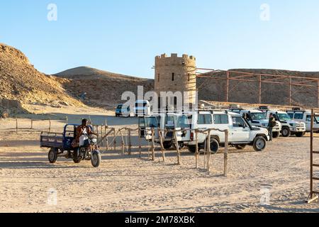 Campo beduino nel deserto Egitto di Marsa Alam Foto Stock