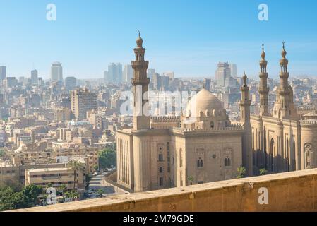 La vista dalla Cittadella Salah al DIN al Cairo, Egitto. Foto Stock