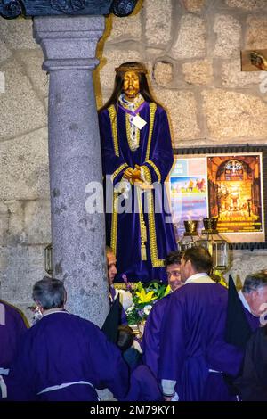 Cristo di Medinaceli, capelli naturali, Torrelodones, Comunità di Madrid, Spagna Foto Stock