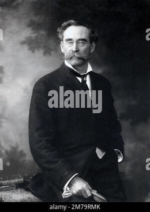 Robert Peary (1856-1920) Autoritratto, Robert Edwin Peary Sr. (1856 – 1920) esploratore americano. Di Nadar Foto Stock