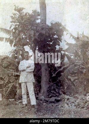 Rimbaud (autoritratto) ad Harar, Etiopia nel 1883. Jean Nicolas Arthur Rimbaud (1854 – 1891) poeta francese Foto Stock