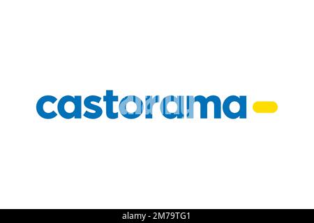 Castorama, Logo, sfondo bianco Foto Stock