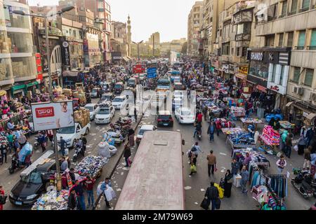 CAIRO, EGITTO - 26 GENNAIO 2019: Porto occupato ha detto strada al Cairo, Egitto Foto Stock