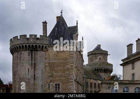 Castello medievale dei Duchi di Alencon, Normandia, Francia Foto Stock