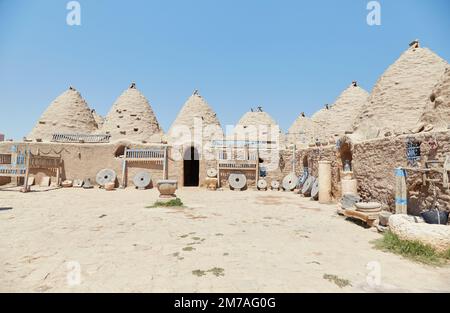 Le uniche antiche Case Beehive di Harran, Turchia Foto Stock