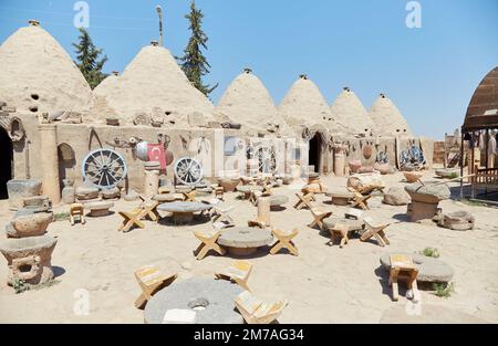 Le uniche antiche Case Beehive di Harran, Turchia Foto Stock