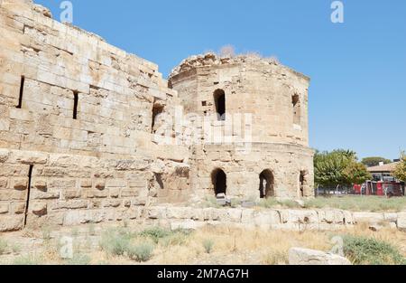 Il castello di Harran, costruito dagli Umayyadi su un tempio più antico del peccato della divinità Foto Stock