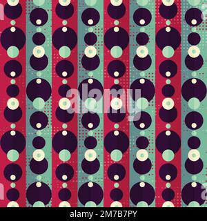 motivo circolare retrò senza cuciture Illustrazione Vettoriale