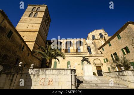 La Iglesia parroquial de Santa Maria. Sineu. Comarca de Es Pla. Mallorca. Baleares.España. Foto Stock