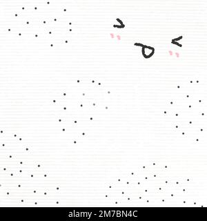 Simpatico vettore di sfondo emoticon che si stacca la lingua in stile doodle Illustrazione Vettoriale