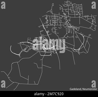 Mappa delle strade del QUARTIERE GADELAND, Neumünster Illustrazione Vettoriale