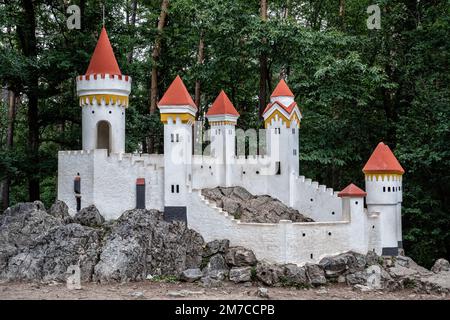 Miniatura del castello sulla roccia, repubblica Ceca Foto Stock
