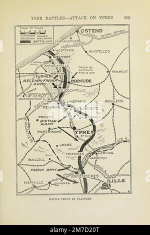 Il fronte della battaglia nelle Fiandre dal libro la storia della grande guerra; la storia completa degli eventi fino ad oggi DIPLOMATICI E DOCUMENTI DI STATO di Reynolds, Francis Joseph, 1867-1937; Churchill, Allen Leon; Miller, Francis Trevelyan, 1877-1959; Wood, Leonard, 1860-1927; Knight, Austin Melvin, 1854-1927; Palmer, Frederick, 1873-1958; Simonds, Frank Herbert, 1878-; Ruhl, Arthur Brown, 1876- Volume III pubblicato nel 1916 Foto Stock