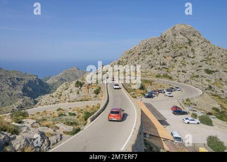 Krawattennoken Nus de SA Corbata, Serpentinenstraße SA Calobra ma-2141, Serra de Tramuntana, Mallorca, Spanien Foto Stock