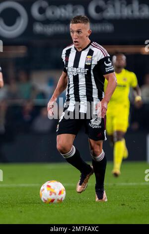 Pablo De Blasis del FC Cartagena corrono con la palla, durante la partita di Coppa, FC Cartagena vs Villarreal CF, partita Copa del Rey de España, round di 32, sta Foto Stock