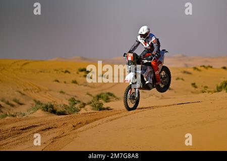 80 MARTYN HILLIER James (gar), Rich Energy OMG Racing Ltd, Gasgas, Moto, originale di Motul, azione durante la fase 6 della Dakar 2023 tra Hail e Riyadh, il 6th gennaio 2023 a Hail, Arabia Saudita - Foto: Gigi Soldano/DPPI/LiveMedia Foto Stock