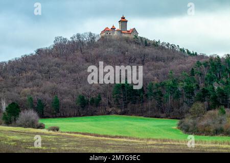 Breve escursione intorno al bellissimo Drei Gleichen nel bacino della Turingia - Drei Gleichen - Germania Foto Stock