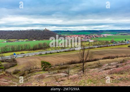 Breve escursione intorno al bellissimo Drei Gleichen nel bacino della Turingia - Drei Gleichen - Germania Foto Stock