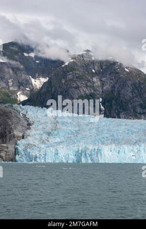 USA, Alaska, Stikine-LaConte Wilderness, ghiacciaio LaConte. Foto Stock