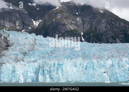 USA, Alaska, Stikine-LaConte Wilderness, ghiacciaio LaConte. Foto Stock