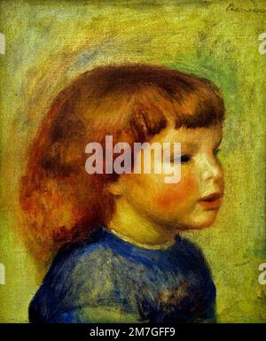 Capo di un bambino 1906 di Pierre Auguste Renoir 1841-1919 impressionista francese, Francia, Foto Stock