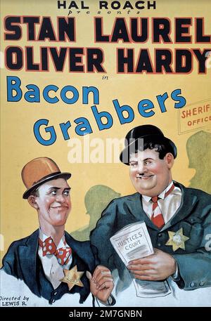 BACON GRABBERS 1929 Silent MGM film silente con Laurel e Hardy Foto Stock