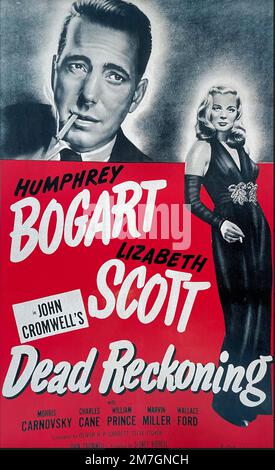 DEAD RECKONING 1947 Columbia Pictures film con Lizabeth Scott e Humphrey Bogart Foto Stock