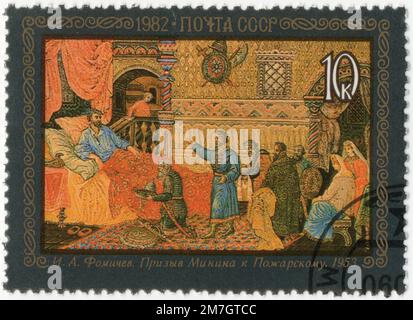 Appello di Minin al conte Pozharsky, I.A Fomichev (1953) Foto Stock