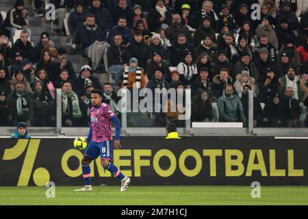 Torino, 7th gennaio 2023. Weston McKennie della Juventus durante la Serie A partita allo stadio Allianz di Torino. L'immagine di credito dovrebbe essere: Jonathan Moskrop / Sportimage Foto Stock