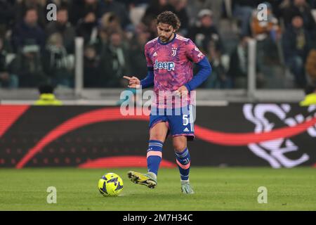 Torino, 7th gennaio 2023. Manuel Locatelli della Juventus durante la Serie A match allo Stadio Allianz di Torino. L'immagine di credito dovrebbe essere: Jonathan Moskrop / Sportimage Foto Stock
