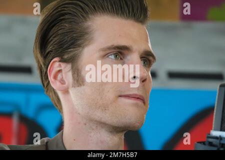 Hudson Taylor ha girato una sessione in studio a Brooklyn Foto Stock