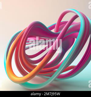 Forma d'onda di forma astratta Foto Stock