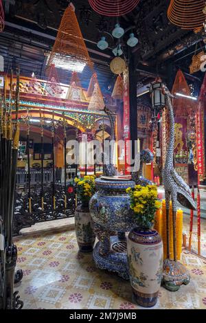 Ho Chi Minh City, Vietnam - 6 gennaio 2023: Viste della Pagoda Phuoc an Hoi Quan a ho Chi Minh City, Vietnam. Foto Stock