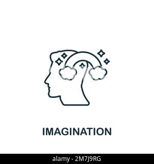 Icona immaginazione. Icona monocromatica Simple Project Planning per modelli, web design e infografiche Illustrazione Vettoriale