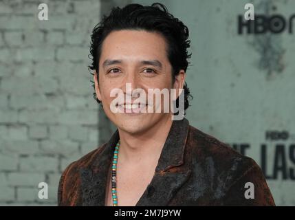 Los Angeles, Stati Uniti. 09th Jan, 2023. Gabriel Luna arriva all'ultima DELLE prime premiere americane di HBO al Regency Village Theater di Westwood, California, lunedì 9 gennaio 2023. (Foto di Sthanlee B. Mirador/Sipa USA) Credit: Sipa USA/Alamy Live News Foto Stock