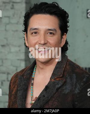 Los Angeles, Stati Uniti. 09th Jan, 2023. Gabriel Luna arriva all'ultima DELLE prime premiere americane di HBO al Regency Village Theater di Westwood, California, lunedì 9 gennaio 2023. (Foto di Sthanlee B. Mirador/Sipa USA) Credit: Sipa USA/Alamy Live News Foto Stock