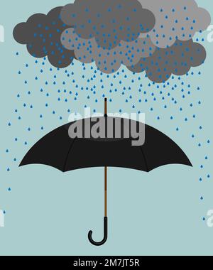 Ombrello isolato sullo sfondo. Illustrazione vettoriale. EPS 10. Illustrazione Vettoriale