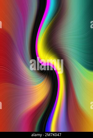 Multicolore vibrante vortice in movimento Foto Stock