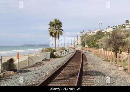 Ferrovia costiera a San Clemente, California, USA Foto Stock