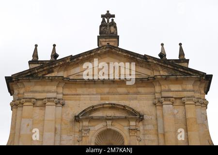 Primo piano Cattedrale principale di Bogota Simon Bolivar Plaza. Foto Stock