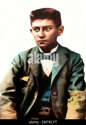 Franz Kafka (1883-1924) ecrivain tcheque ici jeune vers 1898 - écruvain austro-hongrois de langue allemande Foto Stock