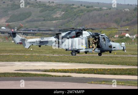 Agusta-Westland AW-159 Wildcat AH.1 del corpo aereo dell'esercito britannico a Shoreham Foto Stock